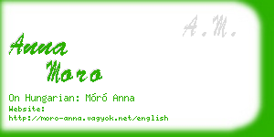 anna moro business card